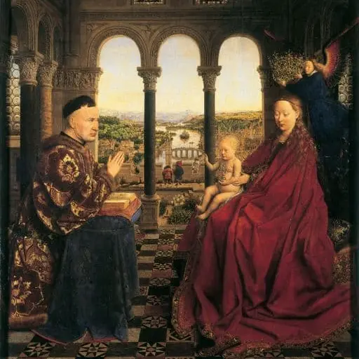 8 - Renaissance flamande_Jan_van_Eyck_la_Vierge_du_chancelier_Rolin