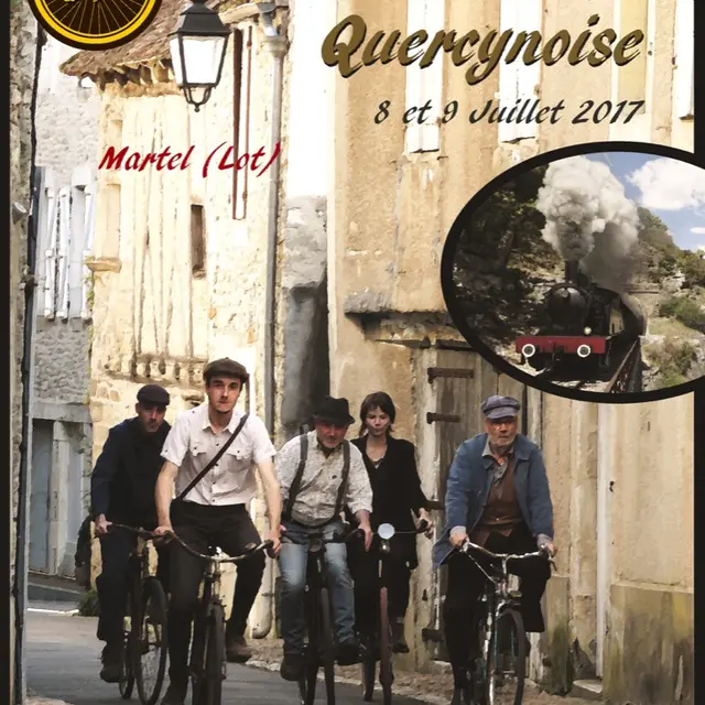 Affiche La Rando Rétro Quercynoise + logos