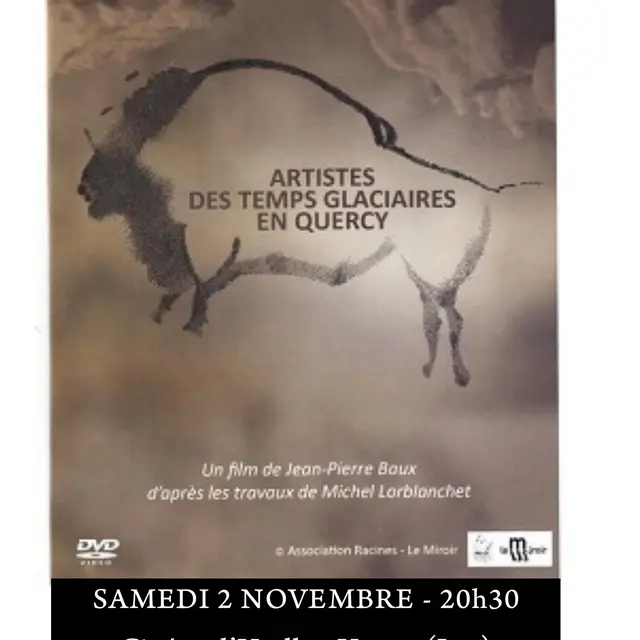 Affiche cinéma et préhistoire - Artistes des temps glaciaire en Quercy- 02-11