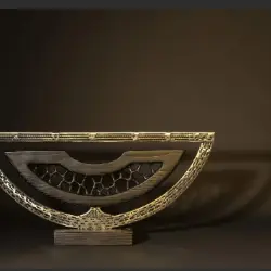 Socle frêne métal