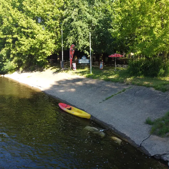 Vue aérienne de la riviere