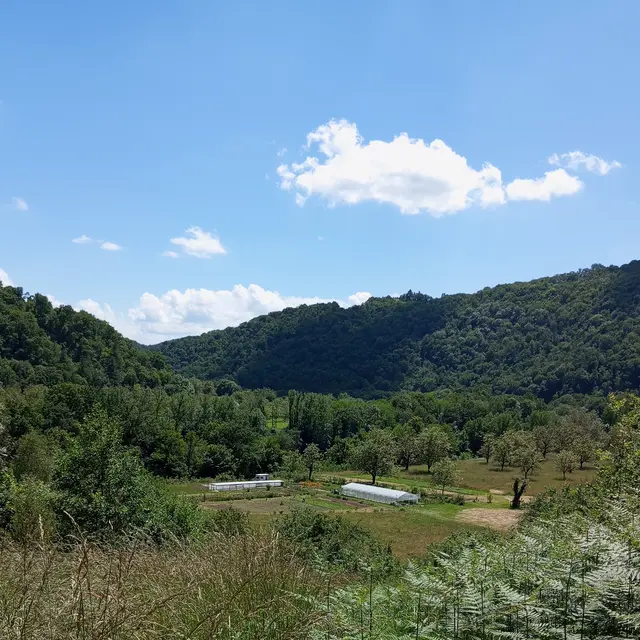 Le jardin des Lucioles vue d'en haut