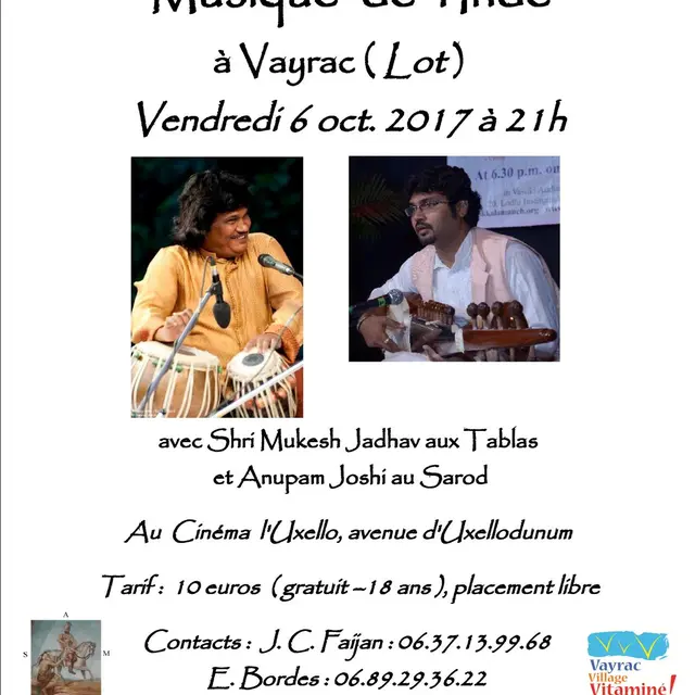 affiche concert 6 octobre 2017                         Vayrac