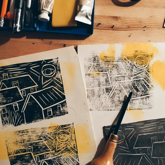 Atelier artistique Linogravure Ariane Crozet