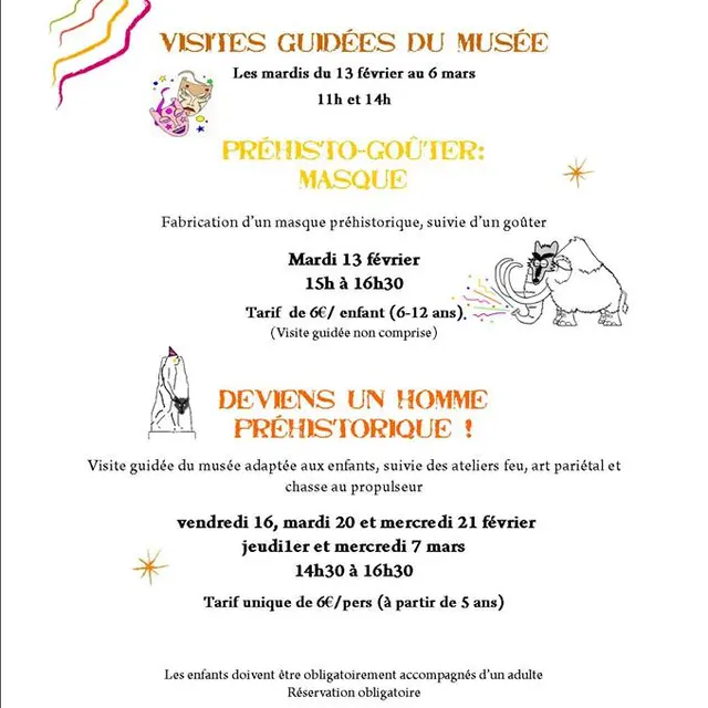 programme musée néandertal fév mars