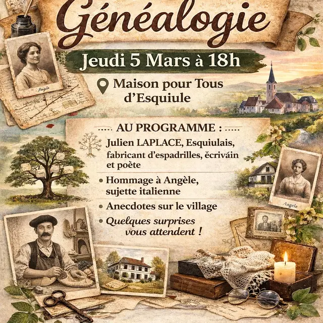 Atelier généalogie à Esquiule