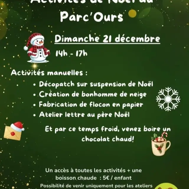 Acitivité Noël Parc'Ours