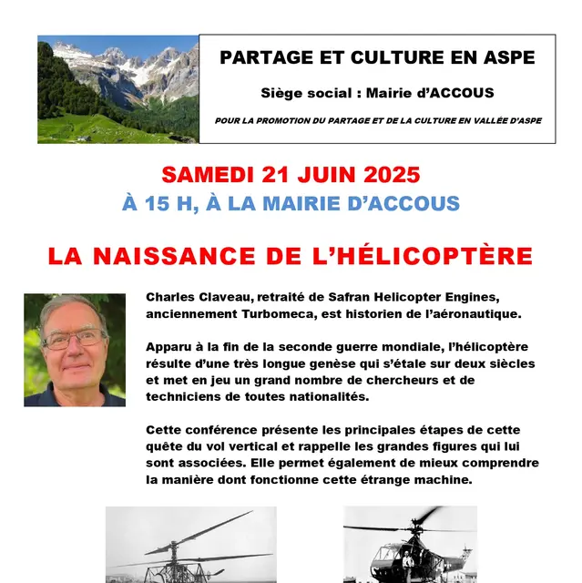Affiche - Charles Claveau hélicoptère