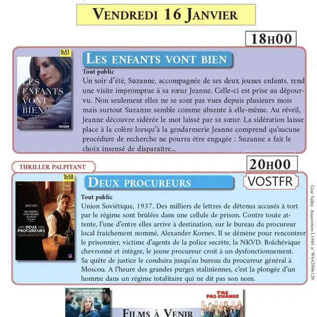 Ciné vallée 16.01
