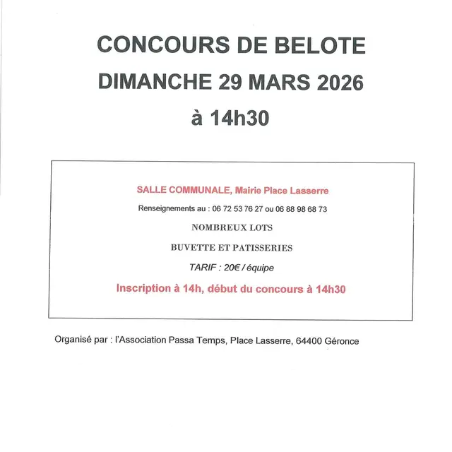 Concours de belote