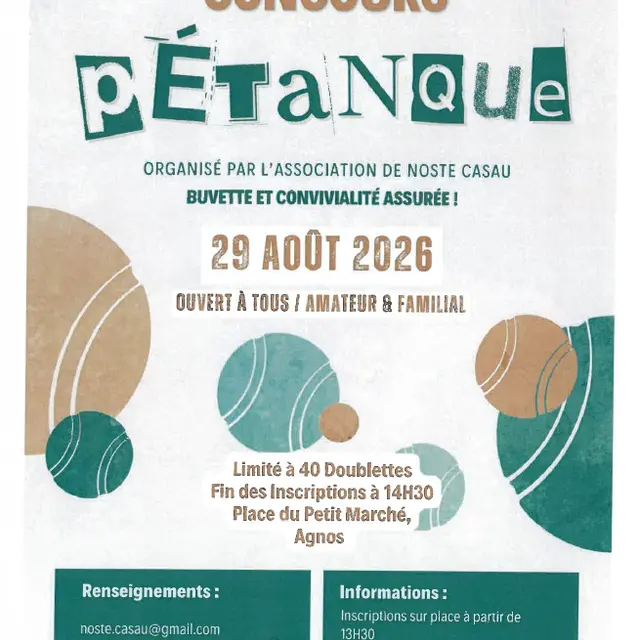 Concours de petanque AGNOS
