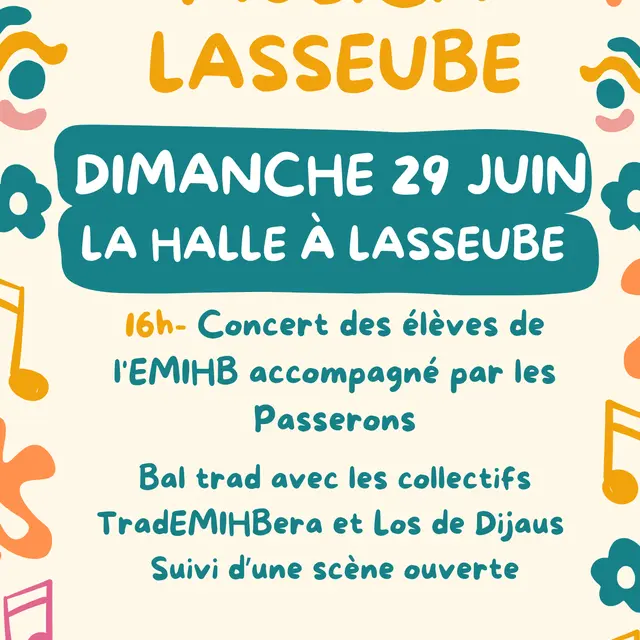 Affiche fête en Aspe - Lasseube