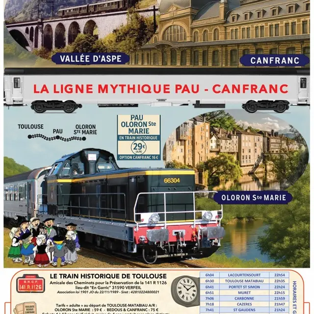 Ligne PAU-CANFRANC 18.10.2025 départ PAU