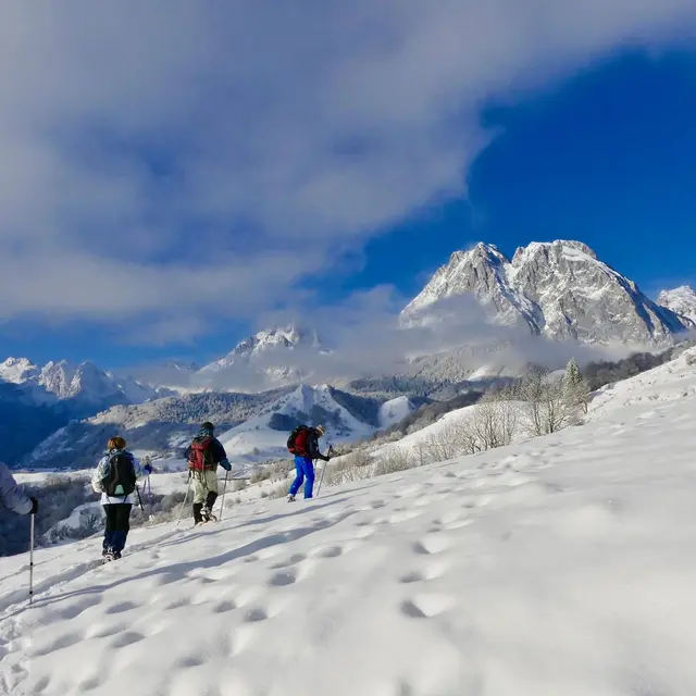 Balade accompagnée en raquettes en Vallée d'Aspe