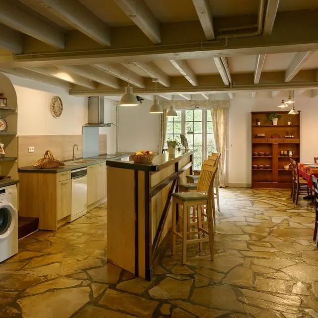 Maison de vacances la cuisine vers la salle à manger