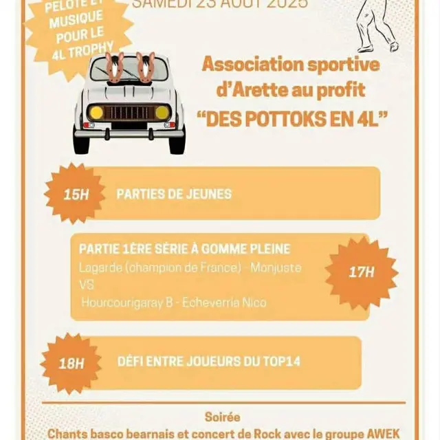 Pelote et musique pour le 4L Trophy