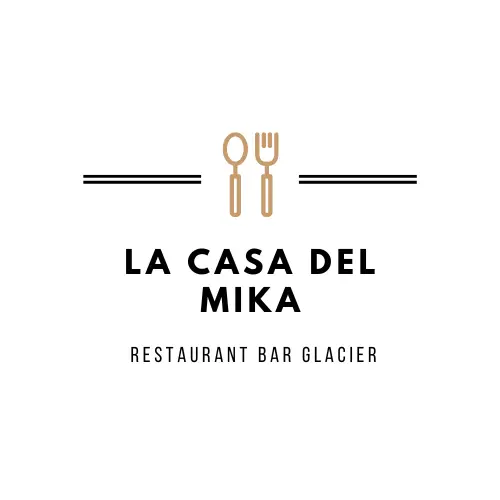 Noir avec Icône d'Ustensiles Restaurant Logo - 1