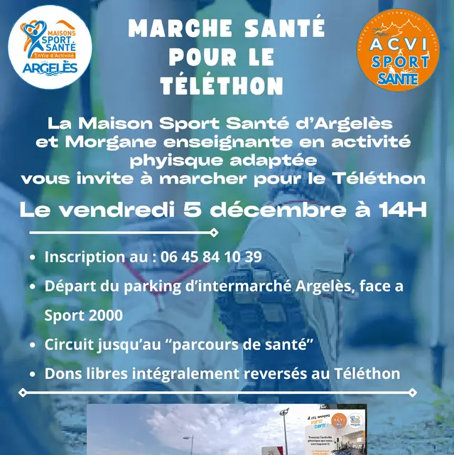 Affiche TELETHON Maison sport Santé