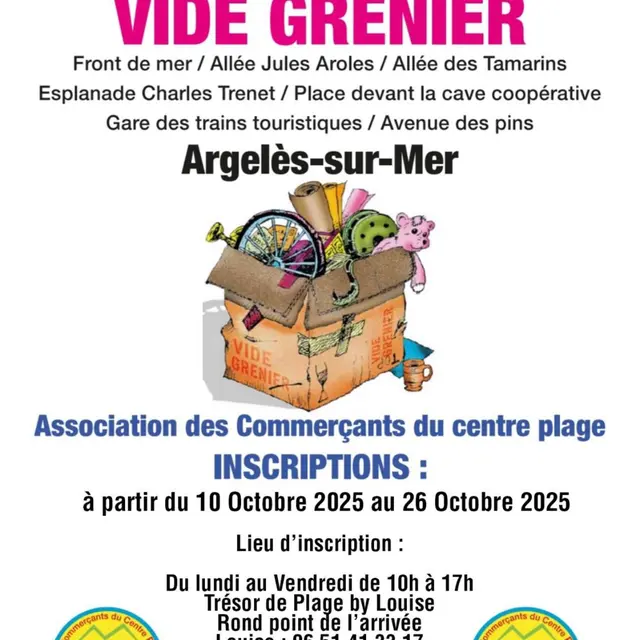 Vide grenier centre plage 26 cotobre 2025