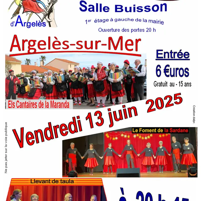 affiche soirée  argelésienne A4  6 €