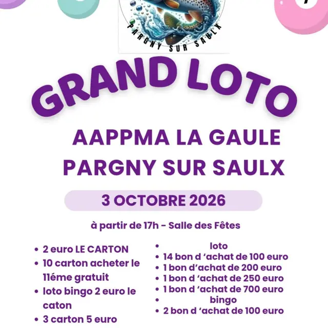 LOTO AAPMA LA GAULE PARGNY SUR SAULX