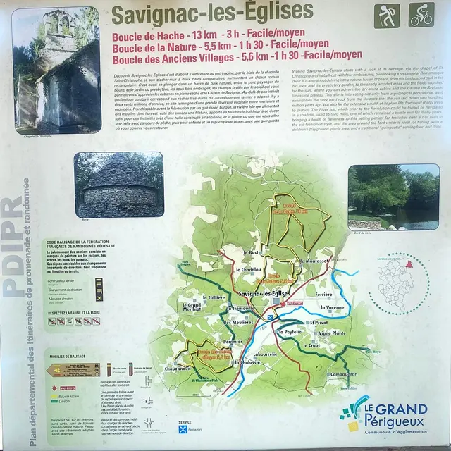 Savignac les églises-Boucle de la nature-Panneau d'appel