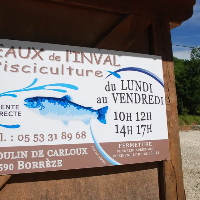 Panneau pisciculture de l'Inval