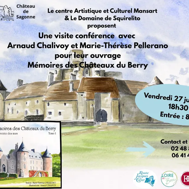 visite conférence Mémoires des châteaux du Berry  visuel 27 juin 2025