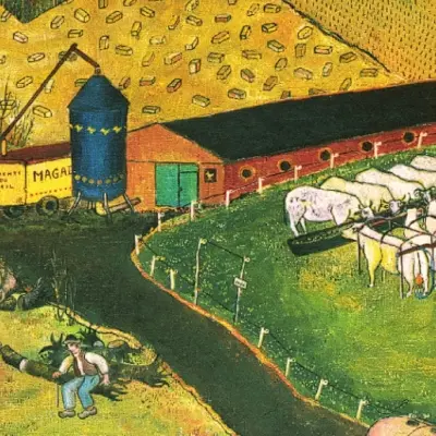 Exposition  autour des tableaux de Lucien Pouëdras