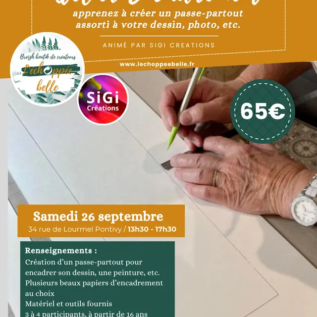 2026.09.26_Affiche_Atelier Encadrement - passe-partout_LEB