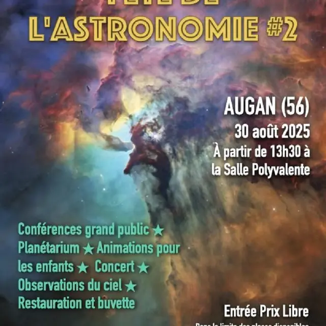 Affiche fête astronomie augan-août 25
