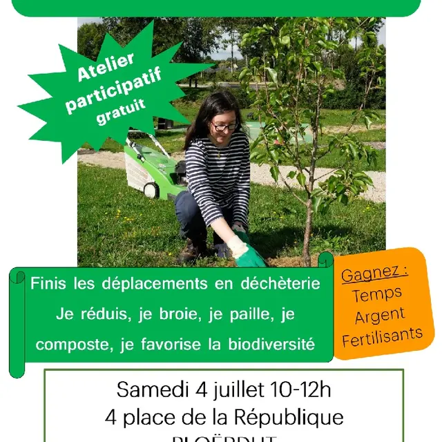 Affiche atelier jardinage zéro déchet Ploërdut