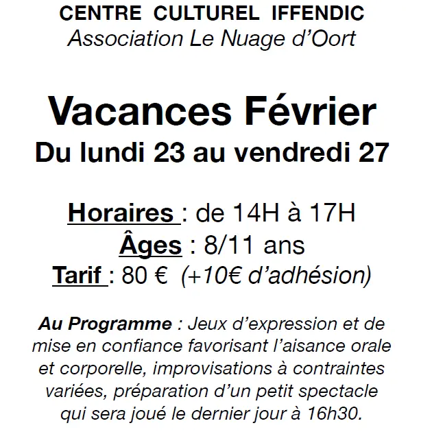 Affiche stage théâtre