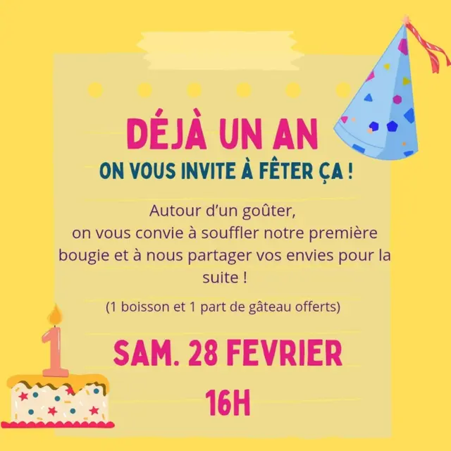 Fête première année d'ouverture