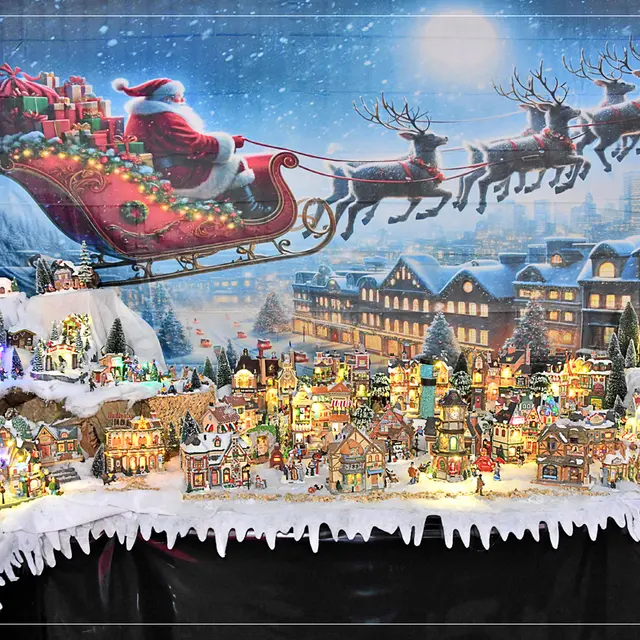 Village miniature de Noël