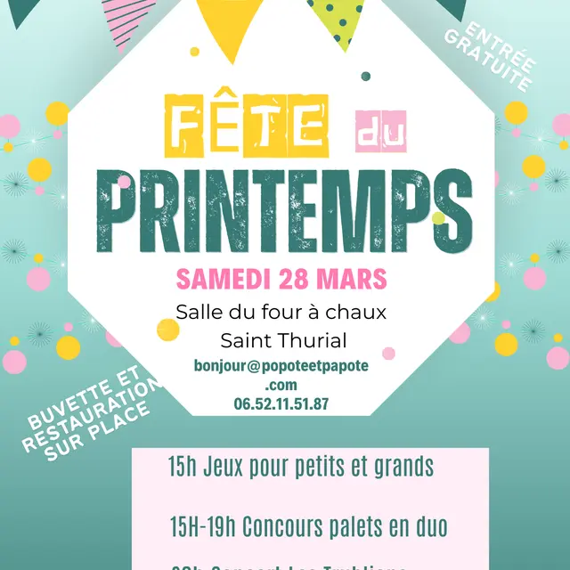 Affiche Poster Évènement Concours de Pétanque Simple Moderne Photo Bleu Rose - 1