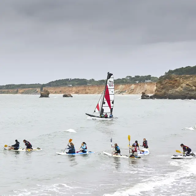 Centre nautique, plage du Poudrantais