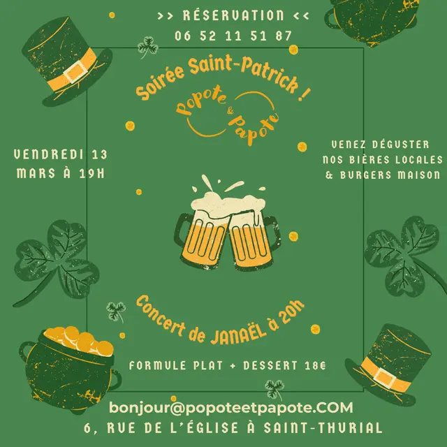 INSTA SOIRÉES REPAS - INSTA SAINT PATRICK