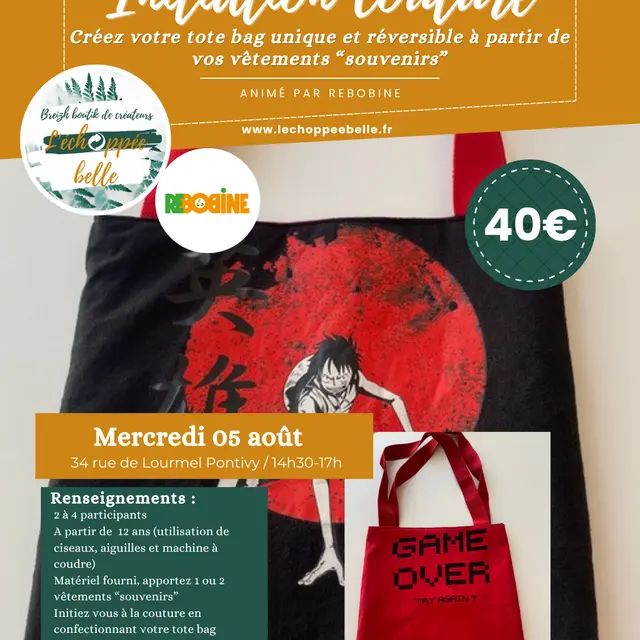 Couture tote bag