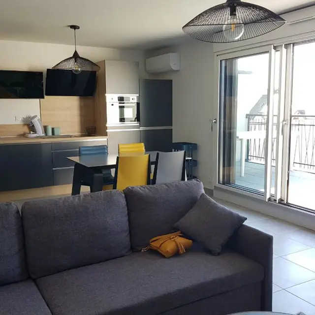 Clévacances - Meublé 056MS000155 - Appartement neuf, tout confort, à 300 m des plages et du bourg - Damgan - Morbihan Bretagne Sud