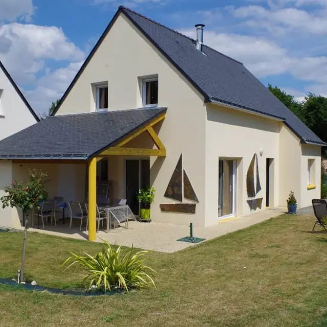 Clévacances - Meublé 056MS000044 - MAISON 6p - Equipement complet - proche plage - Damgan - Golfe du Morbihan - Vannes - BRETAGNE SUD - Ambon - Morbihan Bretagne Sud