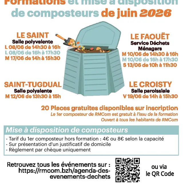 Affiche formation compostage juin 2026