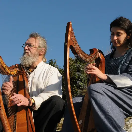 myrdhin_concert_harpe_celtique_Tréhorenteuc_DestinationBrocéliande