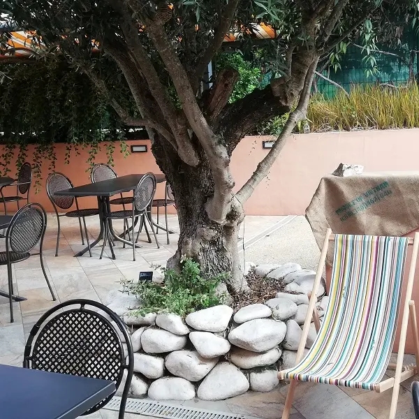 restaurant végétarien - terrasse - les papilles au vert - Ploërmel
