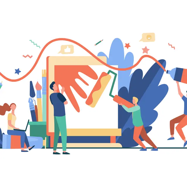 Art workshop in studio