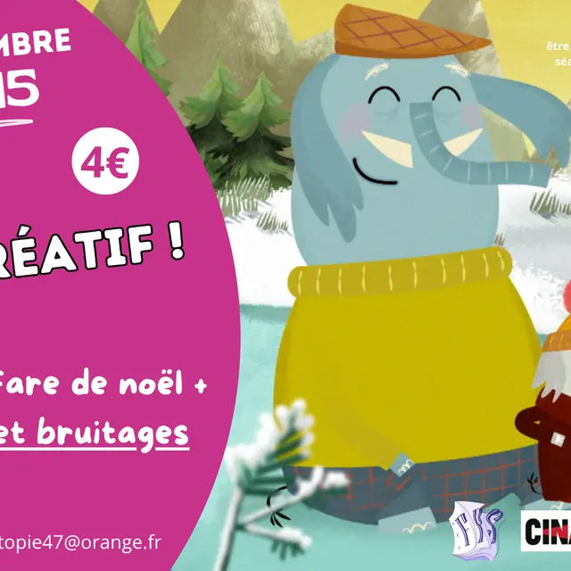 Cartons fin nov - décembre - ciné créatif de noel
