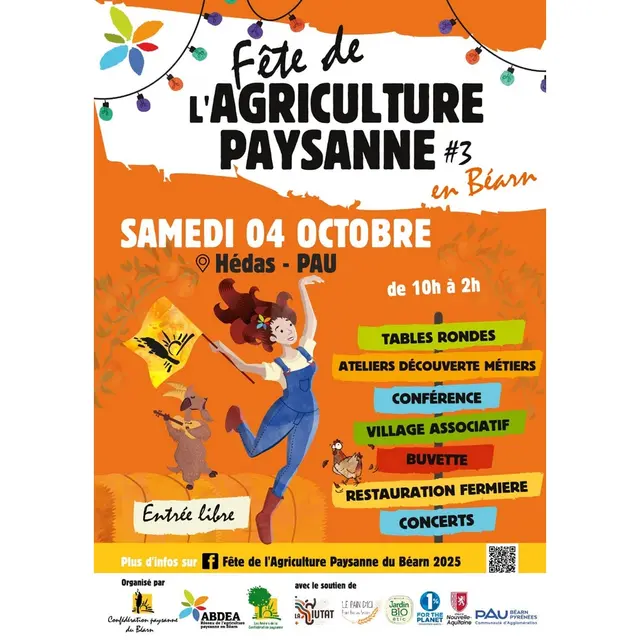 Affiche fête de l'agriculture paysanne en Béarn