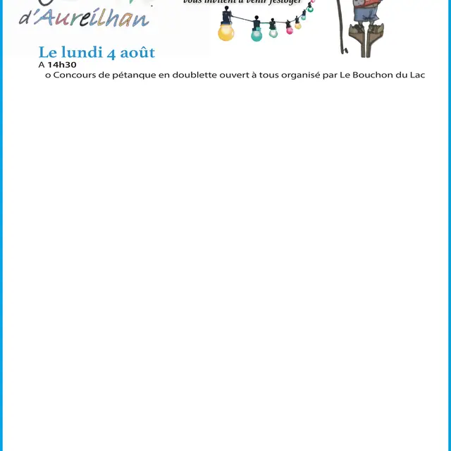 Aureilhan - Affiche Fêtes - Programe 4 août 2025