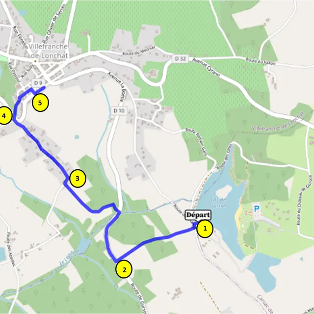 Carte enrichie Villefranche de Lonchat