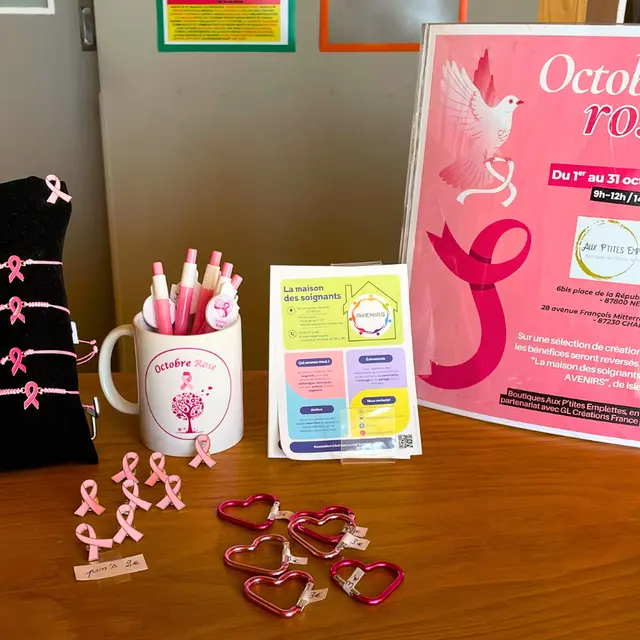 Octobre rose - Aux P'tites Emplettes - Châlus